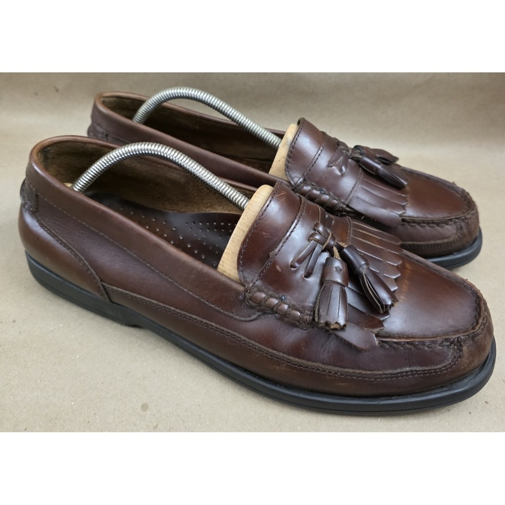 G.H. Bass (Sz 12 M) Strout Mens Leather Tassel Loafer Shoes Brown - Picture 2 of 12